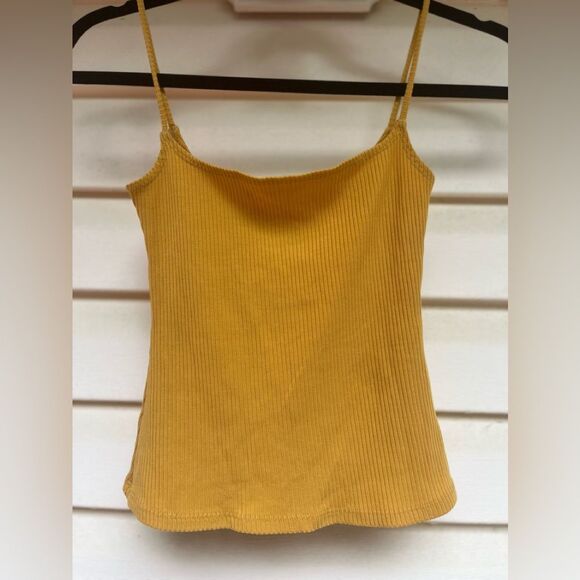 Reformation Jeans mustard thin strap tank top, ribbed, great condition, Small - Picture 1 of 5